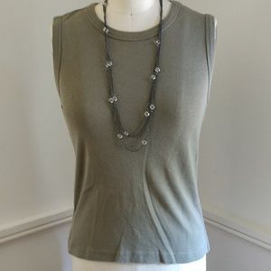#6 Ralph Lauren Sport Sleeveless Olive GreenTee Shirt